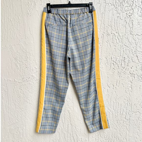 Closed Houndstooth Check Pull On Tapered Leg Pants Multicolor Women 28 / US 6 - Picture 2 of 6